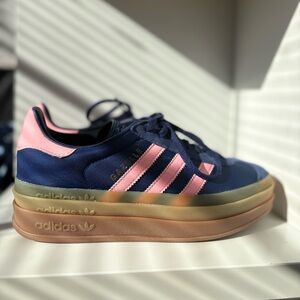 Adidas Women's Gazelle Navy and Pink Sneakers